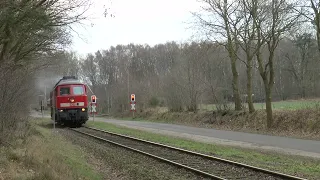 Ludmilla 233 233-6 im Anschluss Großenkneten im Februar 2014