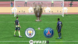 FIFA 23 - MESSI, RONALDO, MBAPPE, NEYMAR | MANCHESTER CITY VS PSG UCL FINAL PENALTY 11