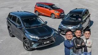 DRIVEN 2019: Perodua Aruz SUV vs Honda BR-V vs Toyota Sienta - Malaysian review