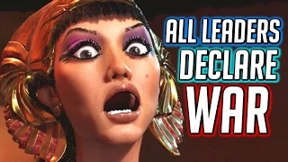 Civilization 6 🌟 All Leaders Declare War on You (Cutscenes)