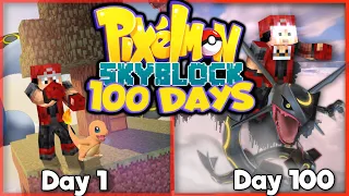 I SPENT 100 DAYS IN PIXELMON SKYBLOCK... Here's What Happened!