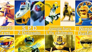 All Yellow Power Rangers And ALL THEIR ZORDS…