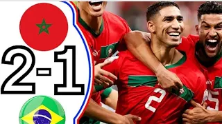 Morocco Vs  Brazil 2-1 full match highlights & All Goals. 2023