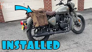 Saddle Bags Install On A Royal Enfield