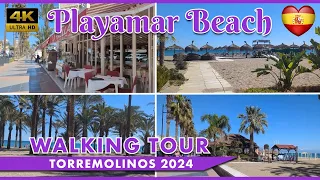 SUNNY DAY PLAYAMAR BEACH Torremolinos Spain 2024 [4K]