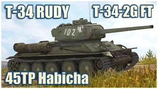 T-34-85 Rudy, 45TP Habicha & T-34-2G FT • RASEINIAI HEROES WoT Blitz