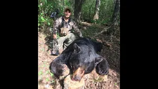 Monster BLACK BEAR taken with archery. Must watch -  Boone and Crocket bear.