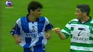 Acosta vs Paulinho Santos, na Final da Taça de Portugal entre Sporting e Porto em 1999/2000