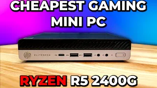 CHEAPEST GAMING MINI PC ON AMAZON! | HP EliteDesk 705 G4 Mini PC | AMD RYZEN R5 2400G 16GB RAM