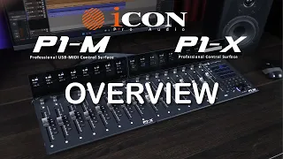 iCON Pro Audio P1 M DAW Controller & P1 X DAW Control Expander Overview