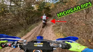 The FASTEST and EASIEST Dirt Bike Trail in Michigan......( Cedar Creek )