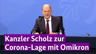 Kanzler Scholz zur Corona-Lage mit Omikron