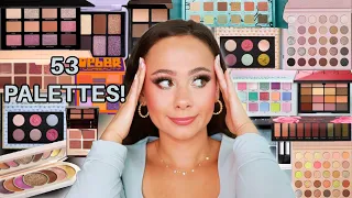 RANKING EVERY PALETTE I TRIED IN 2022 FROM WORST TO BEST...53 palettes.....