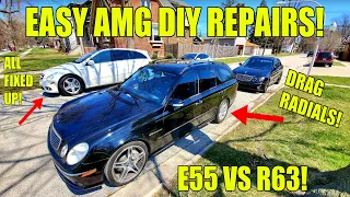 I Fixed EVERYTHING On The R63 AMG & Then Tested 0-60 MPH Against My E55 AMG Wagon On A Drag Radial!