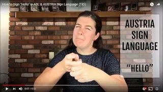 How to Sign "Hello" in ASL & AUSTRIA Sign Language (TiD)