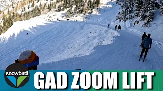 USA | SnowBird Ski Resort in Utah | Snowboarding at Snowbird (GADZOOM Lift : Blue + Green Slopes)