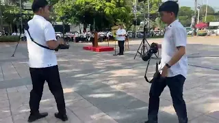 Good morning, Manila!Regular flag-raising ceremony on a Monday at the Kartilya ng Katipunan