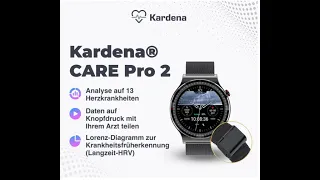 Kardena CARE Pro2 Gesundheitsuhr | Gesundheitsuhren mit OSRAM Sensoren | Smartwatch mit EKG Funktion