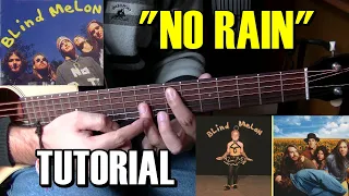 Como tocar "No rain" de Blind Melon | Tutorial Guitarra acústica/criolla acordes rasgueo y punteo