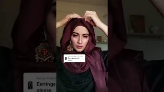 new hijab style with Earrings || very easy and beautiful #hijabtutorial2022