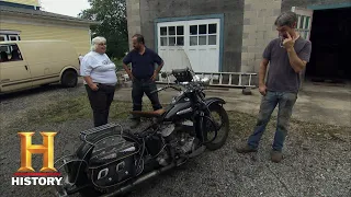 American Pickers: A Vintage 1947 Flathead Harley Davidson Motorcycle (Season 12) | History