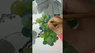 Chinese grape painting freehand #short