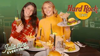 Trying ALL Of The Most Popular Menu Items At Hard Rock Cafe Ft. Tess From Iconic Eats