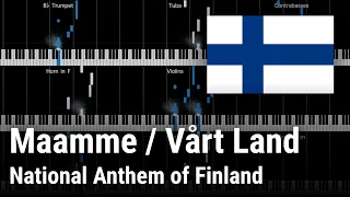 Maamme / Vårt Land (national anthem of Finland) - Full score visualization