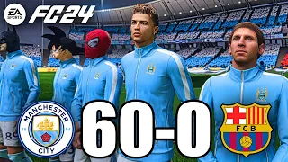 FIFA 24 | BATMAN, WOODY, RONALDO, MESSI, ALL STARS | MANCHESTER CITY 60-0 FC BARCELONA