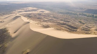 Сарыкумский бархан в Дагестане. Самая большая одиночная песчаная гора в Европе. Кусочек пустыни