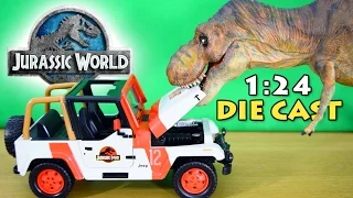 JURASSIC WORLD® | 1:24 JP Staff Jeep Wrangler Die Cast | JADA TOYS® | Unboxing & Review