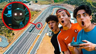 WE CAPTURED THOMAS.EXE WITH DRONE !! (Attacked Us)