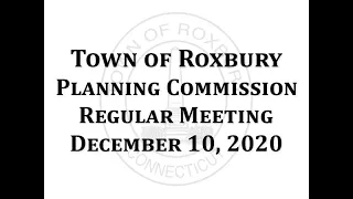 Planning Commission - December 10, 2020 - Regular Meeting