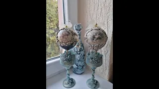 Vintage baubles#First part#Decoupage tutorial