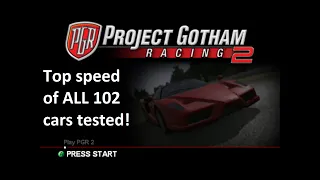 PGR2 Top Speeds of ALL 102 cars (no DLCs) Project Gotham Racing 2 Xbox