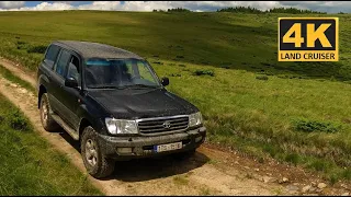 Travel Solo Adventure with Toyota Land Cruiser 100 HDJ in Romania mountains. 4K Overland Off Road
