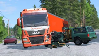 Trucks vs Cliff Roads – BeamNG.Drive #3