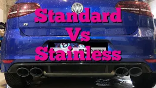 Golf R Milltek Non Res Cat Back Standard Vs Stainless