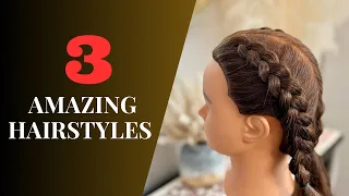 3 Easy & Simple Two Side Hairstyles for Girls | Amazing Hairstyles |Braid Hairstyles |Style With Sam