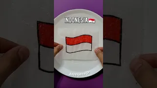 Flag Of Indonesia 🇮🇩 #satisfying #art #diy #drawing #emoji #theboys #viralshorts #gaming #funny