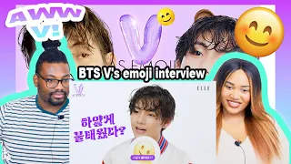 BTS V's emoji interview💜| REACTION