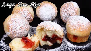 BAKED DONUTS FILLED WITH JAM PUFFY DONUTS IN THE OVEN LudaEasyCook ПОНЧИКИ  Лучшие Кулинарные Каналы