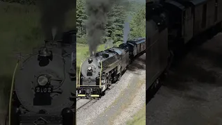 R&N 2102 and 425 Doubleheader #reading2102 #trains #steamtrain #railroad #vintage