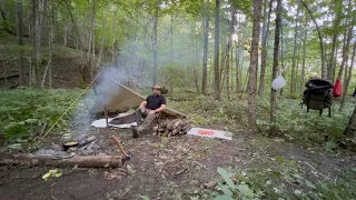 Wilderness Bushcraft Camping Trip | Tarp Camping in the Backcountry | Campfire Cooking