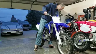 2002 YZ250F starting process at 4.5 hours