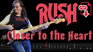 Rush - Closer to the Heart (🔴Bass Tabs | Notation)  @ChamisBass   #rushbass #basstabs #chamisbass