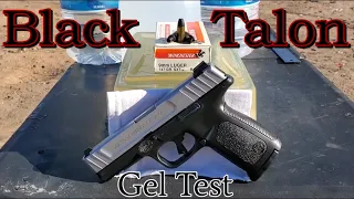 9mm winchester black talon in ballistics gel