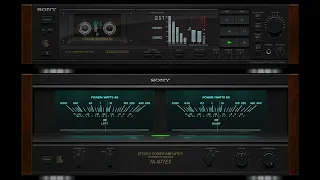 SONY CASSETTE DECK TC - RX80 / SONY POWER AMPLIFIER TA - N77ES ( REAL TIME EMULATOR - 4K VIDEO )