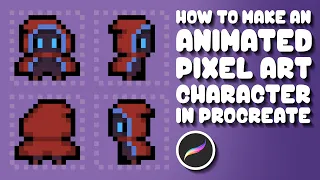 How to Make an Animated Pixel Art Character in Procreate | Tutorial