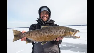 Ice Fishing for Lake Superior Brown Trout and Splake | S5E3 | Superior Angling T.V.